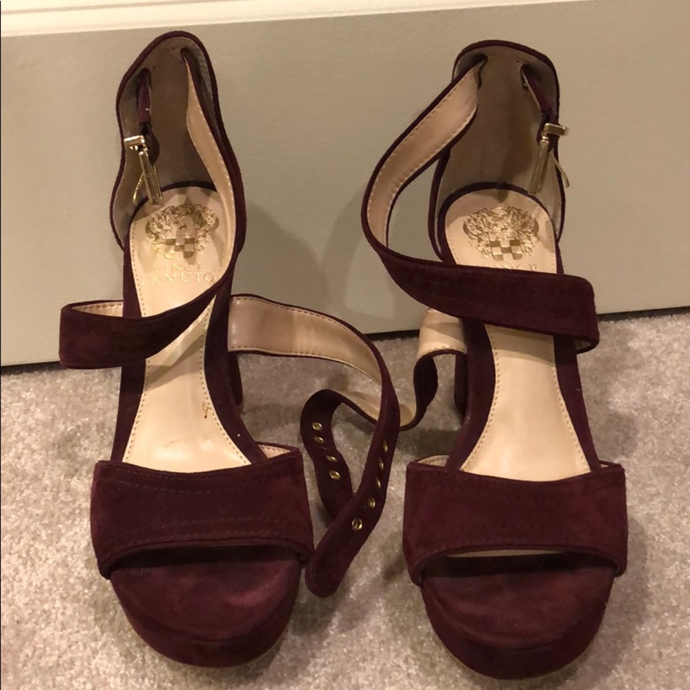 Vince Camuto dark burgundy heels